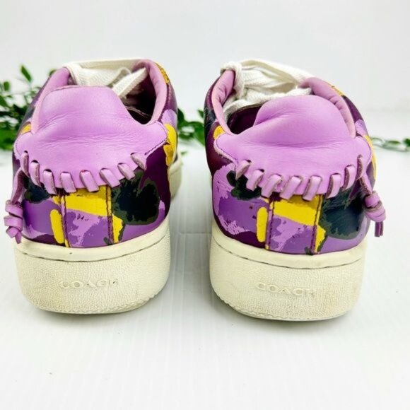 Coach Sneakers low-top platform sneakers Purple Floral 8.5 - Picture 5 of 11